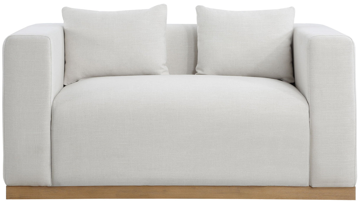 Alfie - Linen Textured Fabic Loveseat