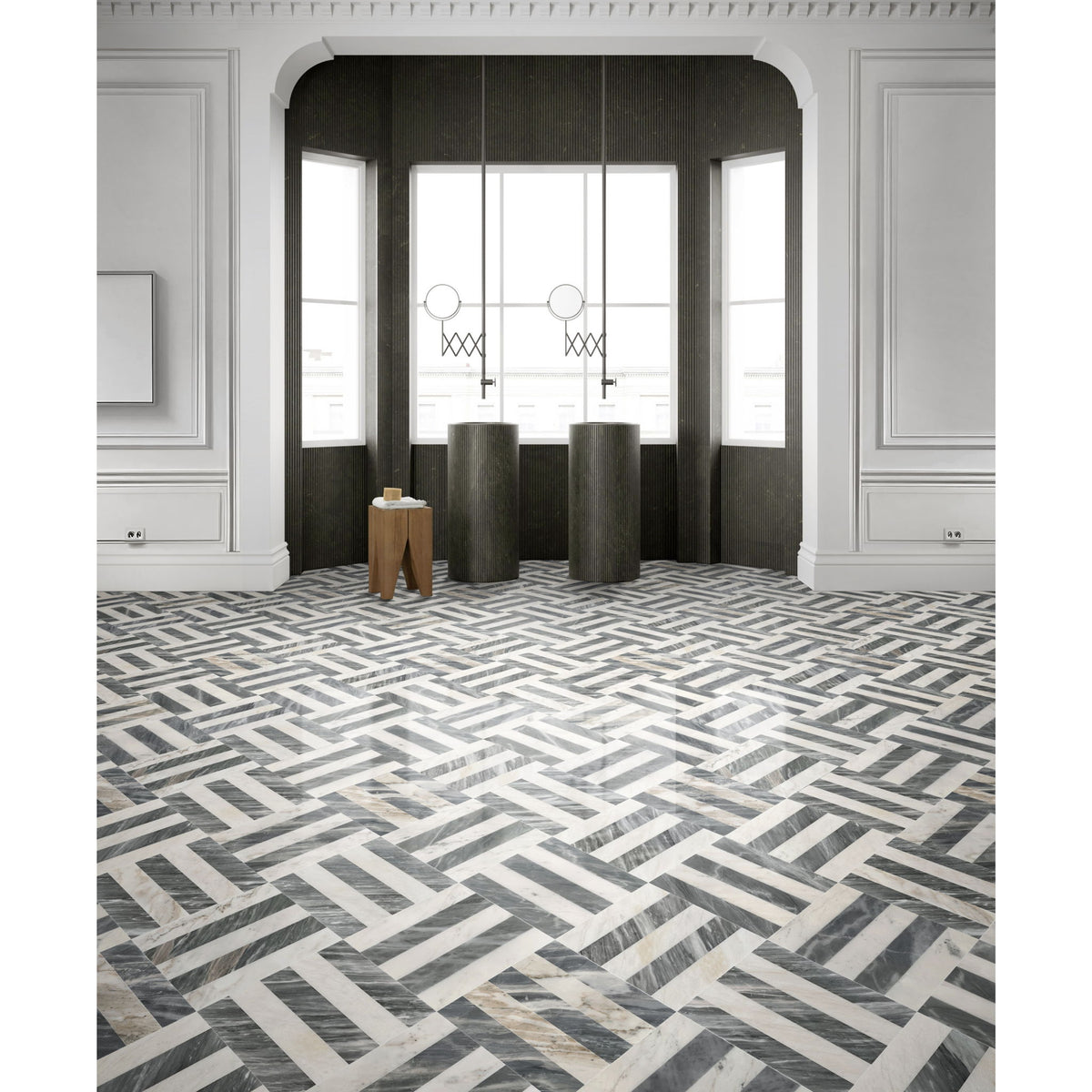 Elegant Waterjet Polished Marble Tile For Floor And Wall