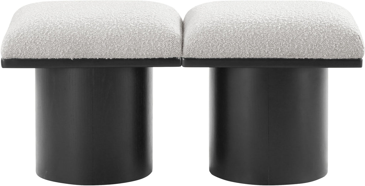 Pavilion - 2 Piece Modular Bench With Black Base