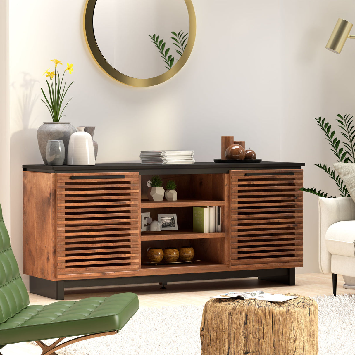 Cable Management TV Stand Console