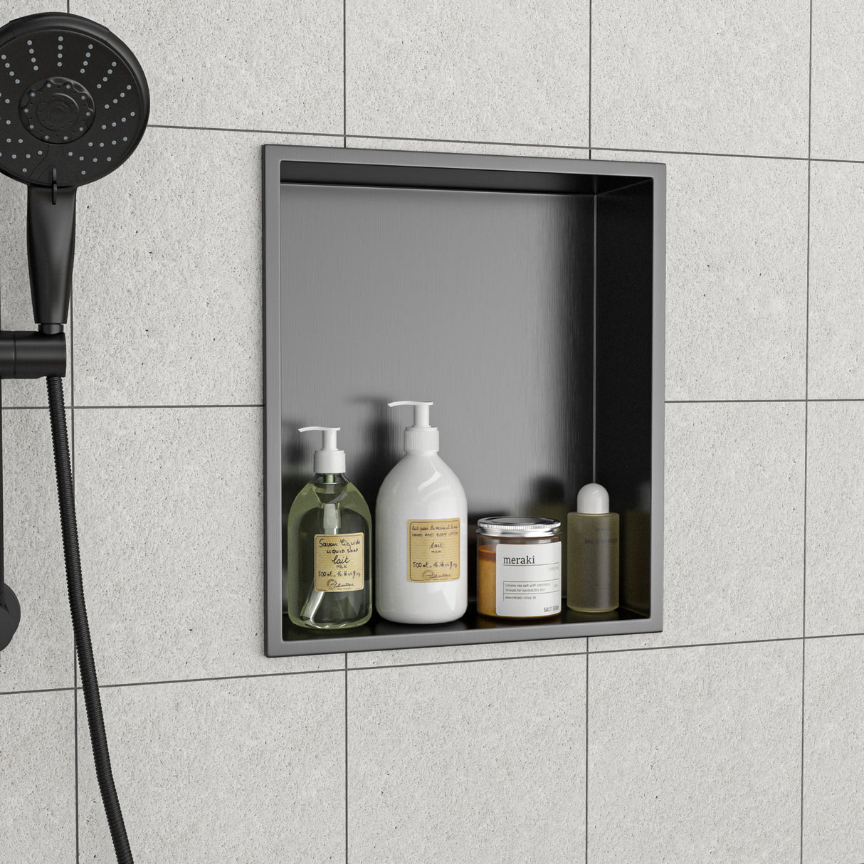 Stainless Steel Shower Niche With Seamless Design For Bathroom Storage