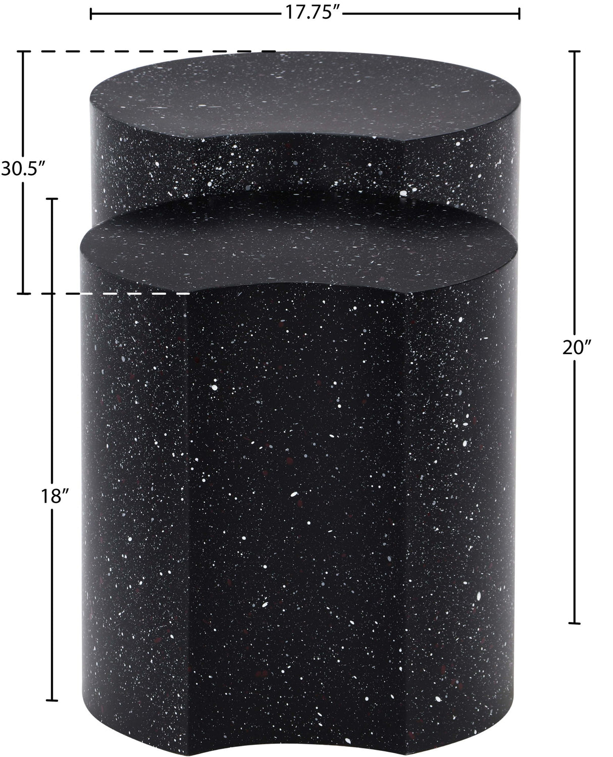 Dimple - Modular End Table - Terazzo Finish