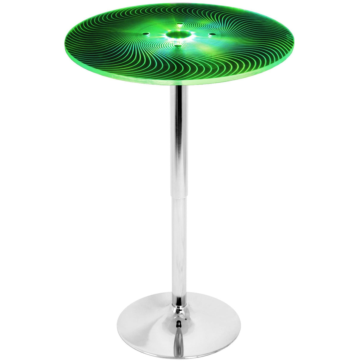 Spyra - Light Up Adjustable Bar Table - Clear
