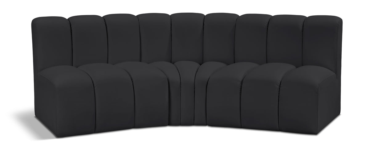 Arc - Faux Leather 3 Piece Modular Corner Sofa