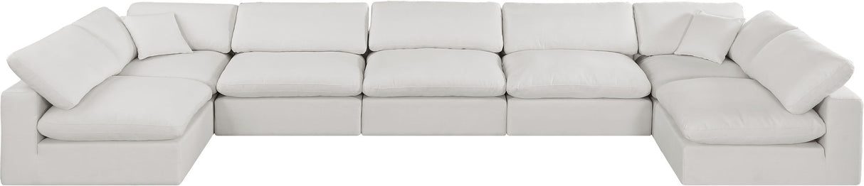 Comfy - 7 Piece Linen Modular Armless Sectional