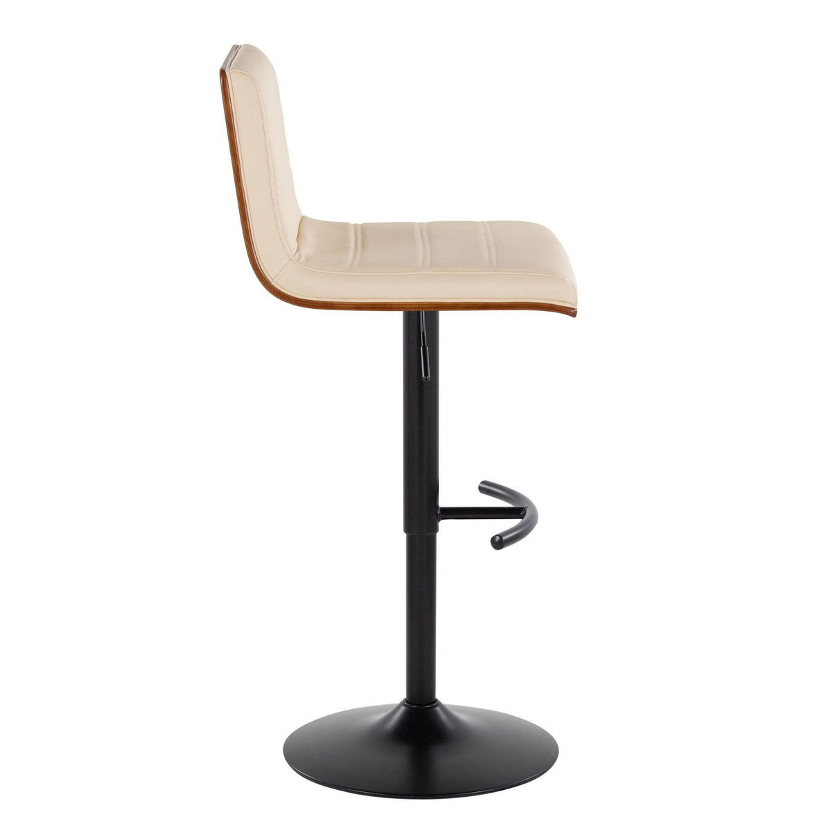 Vasari - Adjustable Barstool (Set of 2) - Cream Faux Leather