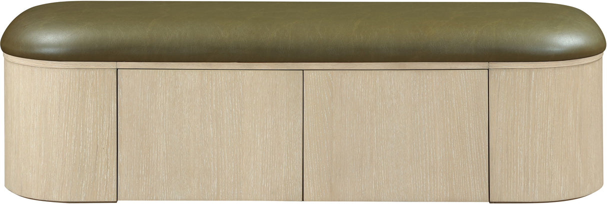 Velden - Upholstered Storage Bench With Stained Natural Base