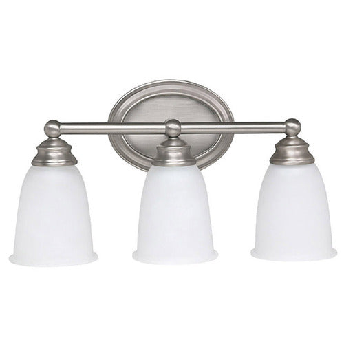 Capital Lighting 1083MN132 3 Bulb Bathroom Light - Matte Nickel / Acid Wash