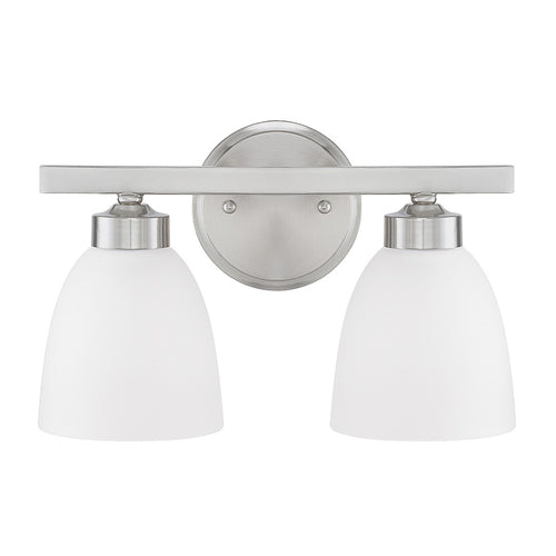 Capital Lighting 114321BN333 Jameson 2 Bulb Bathroom Light - Brushed Nickel