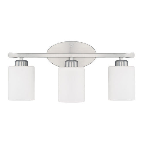 Capital Lighting 115231BN338 Dixon 3 Bulb Bathroom Light - Brushed Nickel
