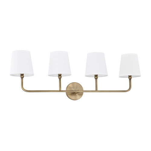 Capital Lighting 119341AD674 Dawson 4 or more Bulb Bathroom Light - Aged Brass