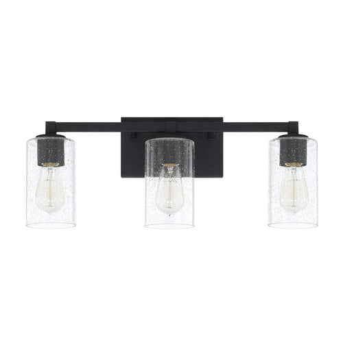 Capital Lighting 119831BI435 Ravenwood 3 Bulb Bathroom Light - Black Iron