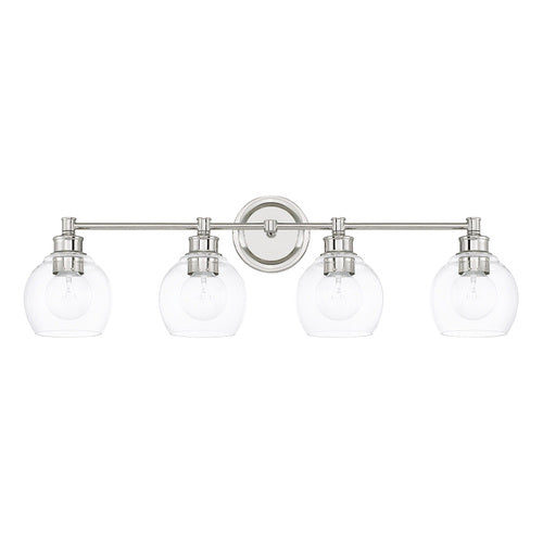 Capital Lighting 121141PN426 Mid-Century 4 or more Bulb Bathroom Light - Polished Nickel