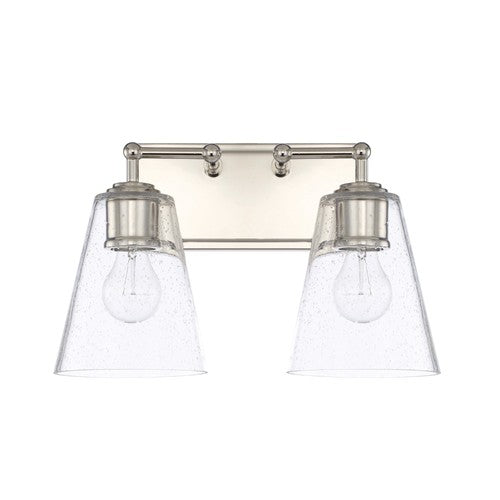 Capital Lighting 121721PN463 2 Bulb Bathroom Light - Polished Nickel