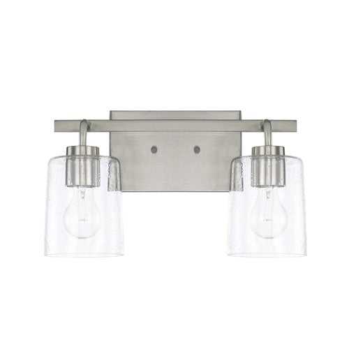 Capital Lighting 128521BN449 Greyson 2 Bulb Bathroom Light - Brushed Nickel