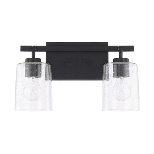 Capital Lighting 128521MB449 Greyson 2 Bulb Bathroom Light - Matte Black