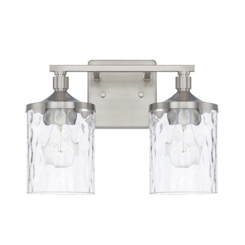 Capital Lighting 128821BN451 Collier 2 Bulb Bathroom Light - Brushed Nickel