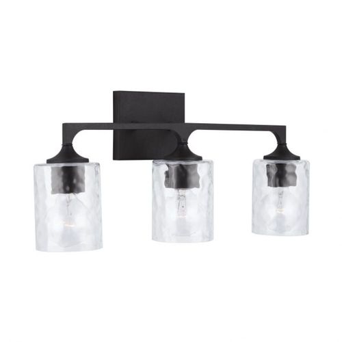 Capital Lighting 137331BI486 Clint 3 Bulb Bathroom Light - Black Iron
