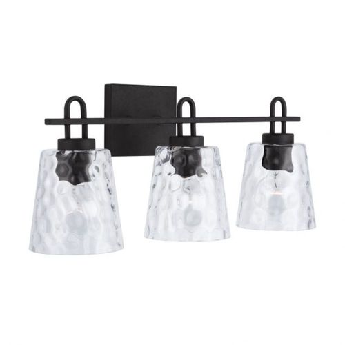 Capital Lighting 138332BI492 Fenton 3 Bulb Bathroom Light - Black Iron
