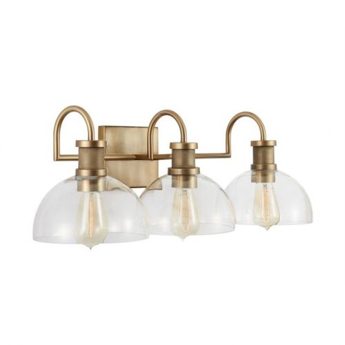 Capital Lighting 139133AD497 Cassidy 3 Bulb Bathroom Light - Aged Brass