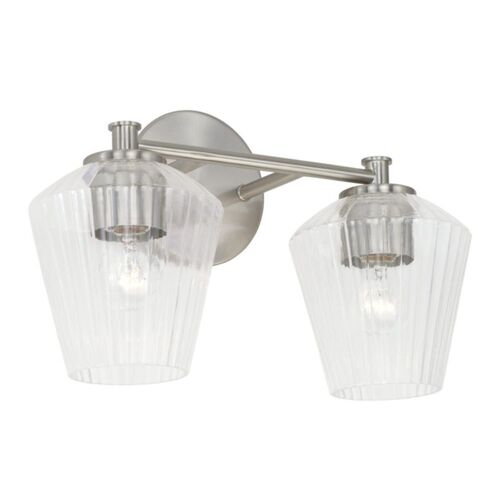 Capital Lighting 141421BN507 Beau 2 Bulb Bathroom Light - Brushed Nickel
