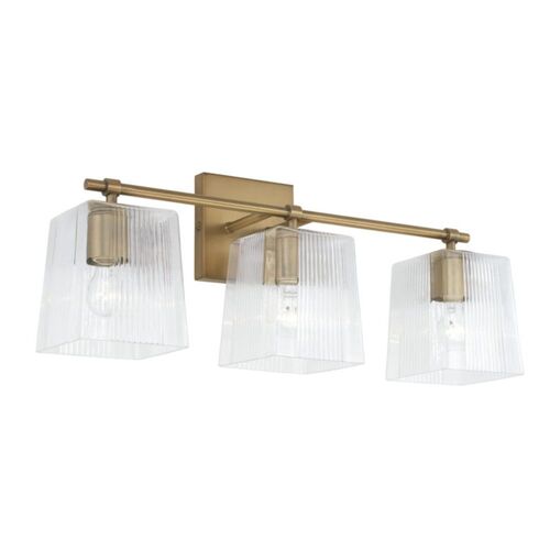Capital Lighting 141731AD508 Lexi 3 Bulb Bathroom Light - Aged Brass