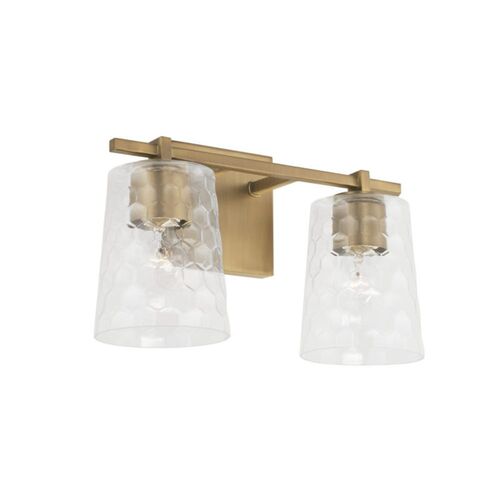 Capital Lighting 143521AD517 Burke 2 Bulb Bathroom Light - Aged Brass