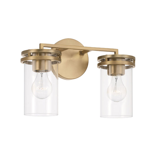 Capital Lighting 148721AD539 Fuller 2 Bulb Bathroom Light - Aged Brass