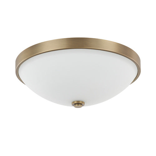 Capital Lighting 2323ADSW Covington Flush Mount Ceiling Light - Aged Brass