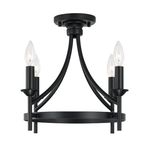 Capital Lighting 242041MB Ricci Semi Flush Mount Ceiling Light - Matte Black