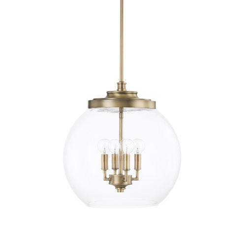 Capital Lighting 321142AD Mid-Century Down Light Pendant - Aged Brass
