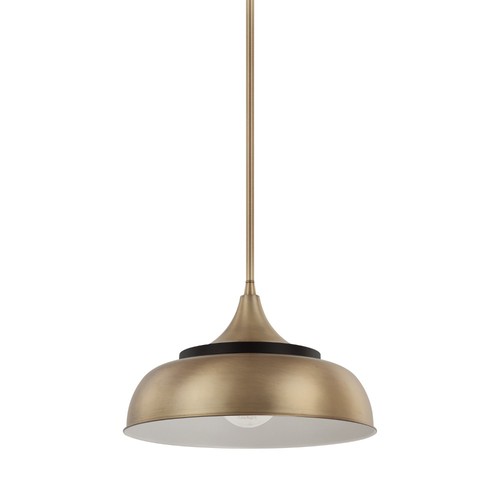Capital Lighting 325713BX Down Light Pendant - Brass and Onyx