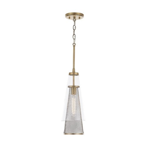 Capital Lighting 332311AD Abbott Mini Pendant - Aged Brass