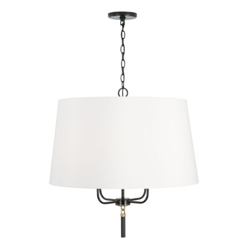 Capital Lighting 341941YA Beckham Up Light Pendant - Glossy Black / Aged Brass