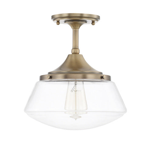 Capital Lighting 3533AD134 Semi Flush Mount Ceiling Light - Aged Brass