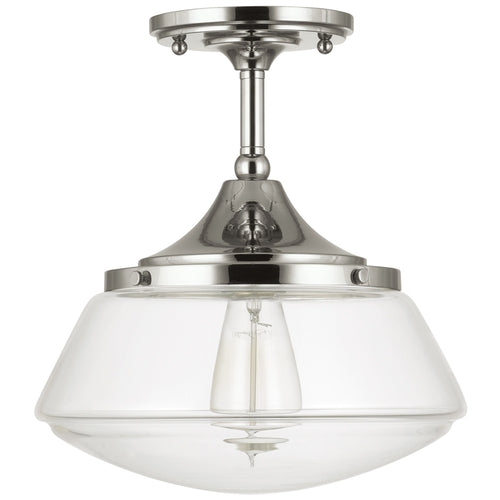 Capital Lighting 3533PN134 Semi Flush Mount Ceiling Light - Polished Nickel