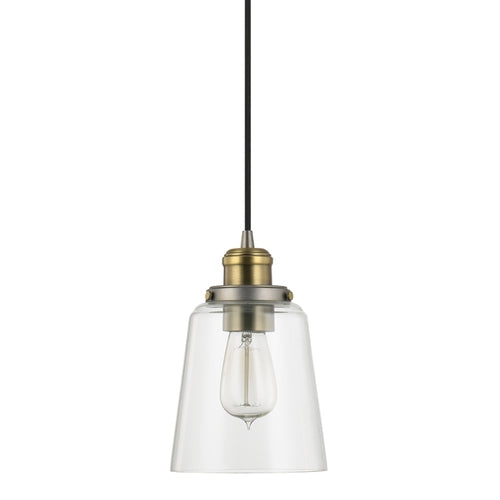 Capital Lighting 3718GA135 Fallon Mini Pendant - Graphite With Aged Brass