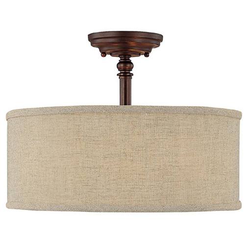 Capital Lighting 3923BB479 Loft Semi Flush Mount Ceiling Light - Burnished Bronze