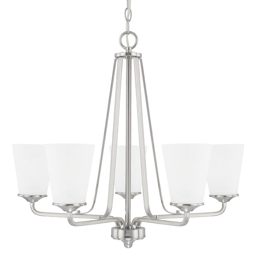 Capital Lighting 414151BN331 Braylon Mid Sized Chandelier - Brushed Nickel