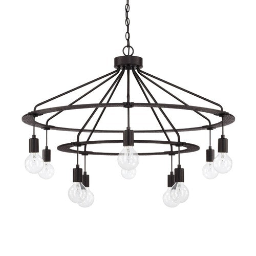 Capital Lighting 425603BI Large Foyer Chandelier - Black Iron