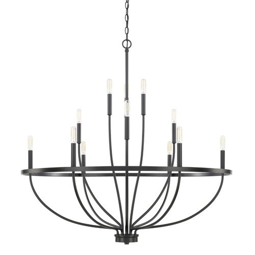 Capital Lighting 428501MB Greyson Large Foyer Chandelier - Matte Black