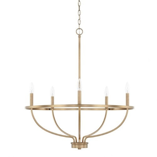 Capital Lighting 428551AD Greyson Mid Sized Chandelier - Aged Brass