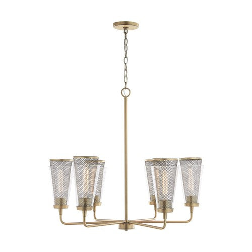 Capital Lighting 432361AD Abbott Mid Sized Chandelier - Aged Brass