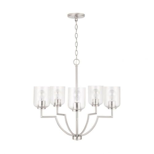 Capital Lighting 439351BN500 Carter Mid Sized Chandelier - Brushed Nickel