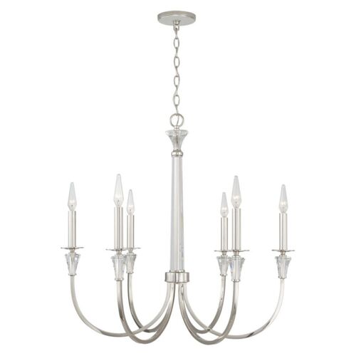 Capital Lighting 441861PN Laurent Mid Sized Chandelier - Polished Nickel