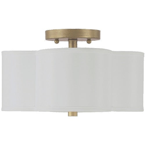 Capital Lighting 4452BG557 Quinn Semi Flush Mount Ceiling Light - Brushed Gold