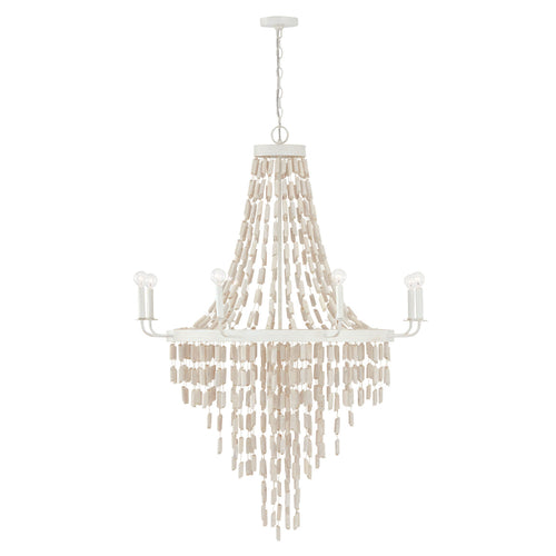 Capital Lighting 447782OW Carissa Large Foyer Chandelier - Organic White
