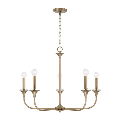 Capital Lighting 448951AD Presley Mid Sized Chandelier - Aged Brass