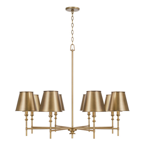 Capital Lighting 449781AD707 Whitney Large Foyer Chandelier - Aged Brass