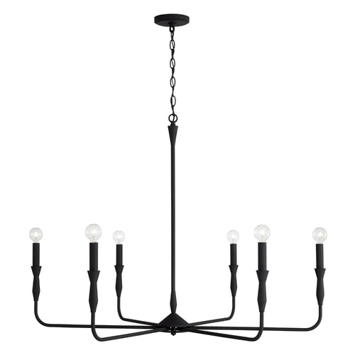 Capital Lighting 450362XK Paloma Large Foyer Chandelier - Textured Black